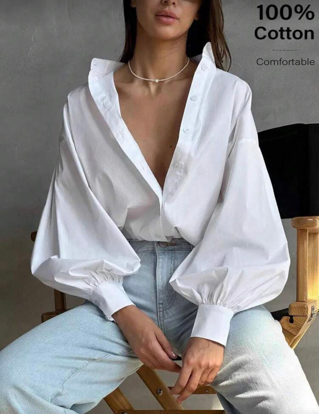 Camisa casual blanca