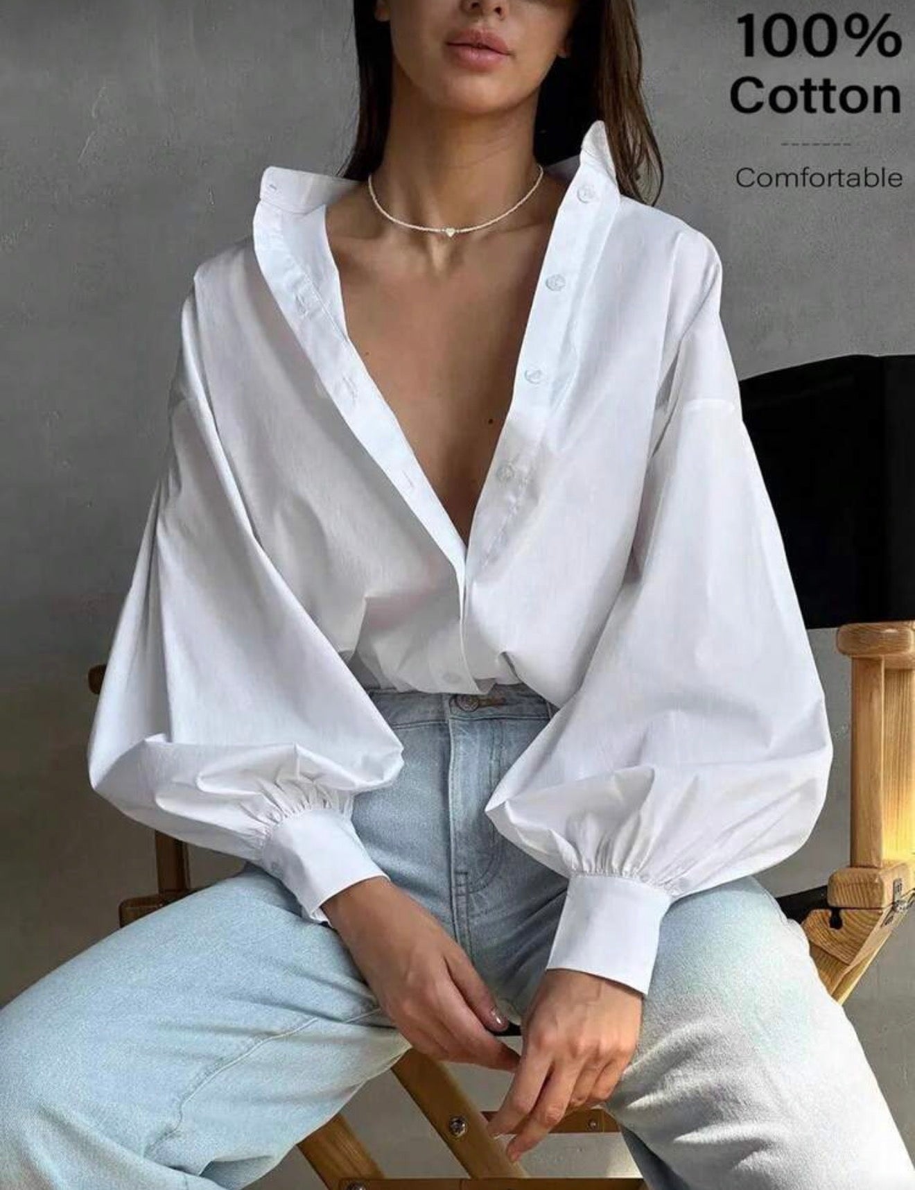 Camisa casual blanca