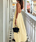 Vestido tirantes finos amarillo