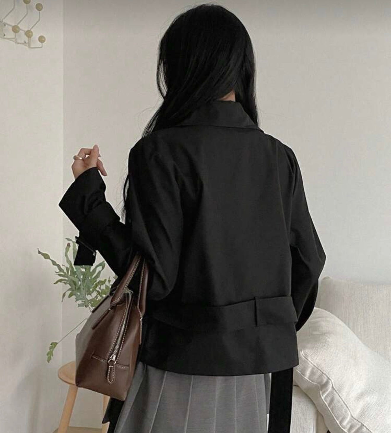 Abrigo casual con doble botonadura